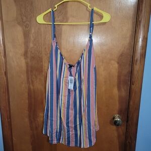 Striped Blue and Pink Women's Camisole